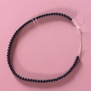 black beaded choker/double bracelet